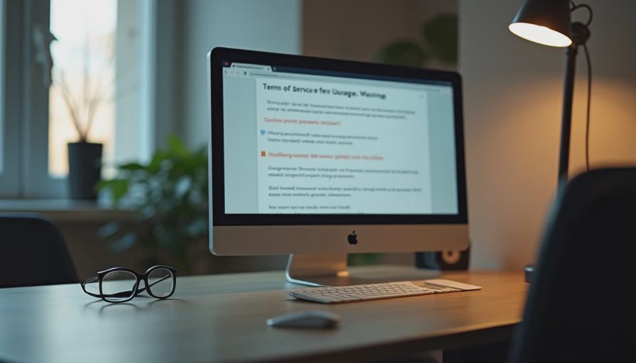 A quiet documentary shot of a work monitor displaying service rate limits on a minimalist desk.